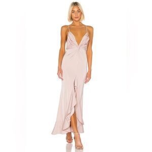 summer modest maxi dresses FARES Bow Elastic Waist Dress – Macaron